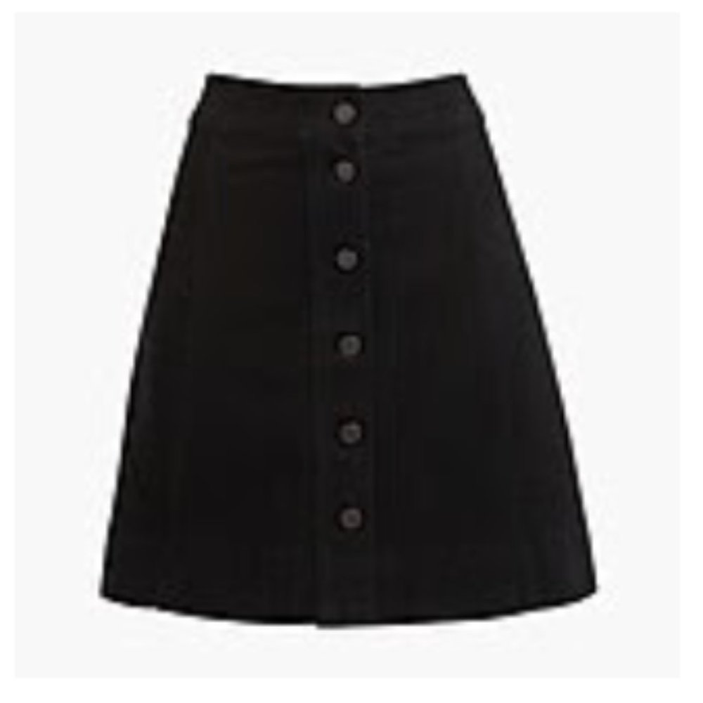 🌟LAST CALL! J Crew - BUTTON-FRONT DENIM MINI SKIRT (Size: 6)